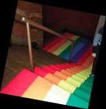 Regenbogen , bedruckter Teppichboden mit B1 C-fls1